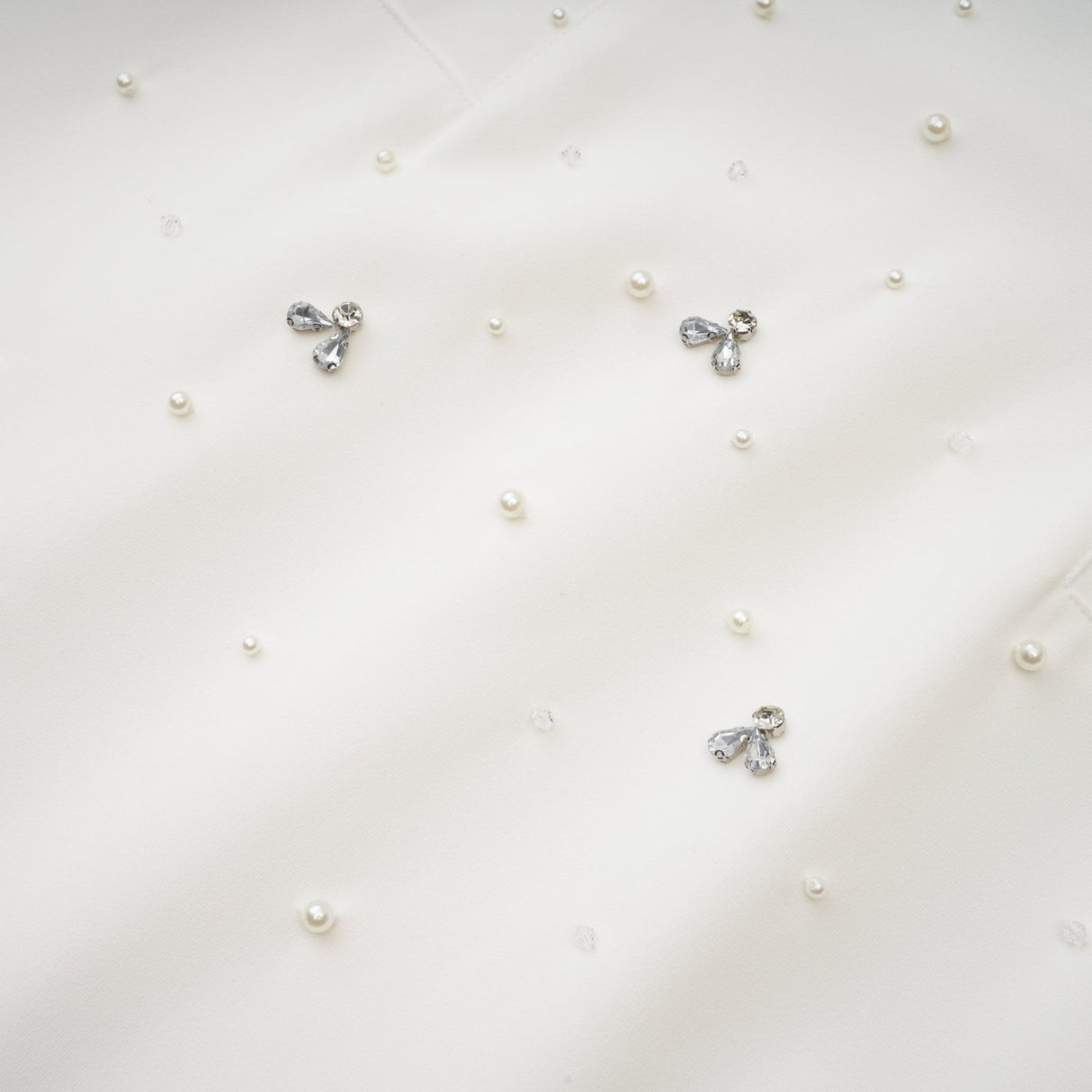 Denise Midi Dress - Off the Shoulder - Sleeveless - Fully Embellished - Rear Zip Fastening