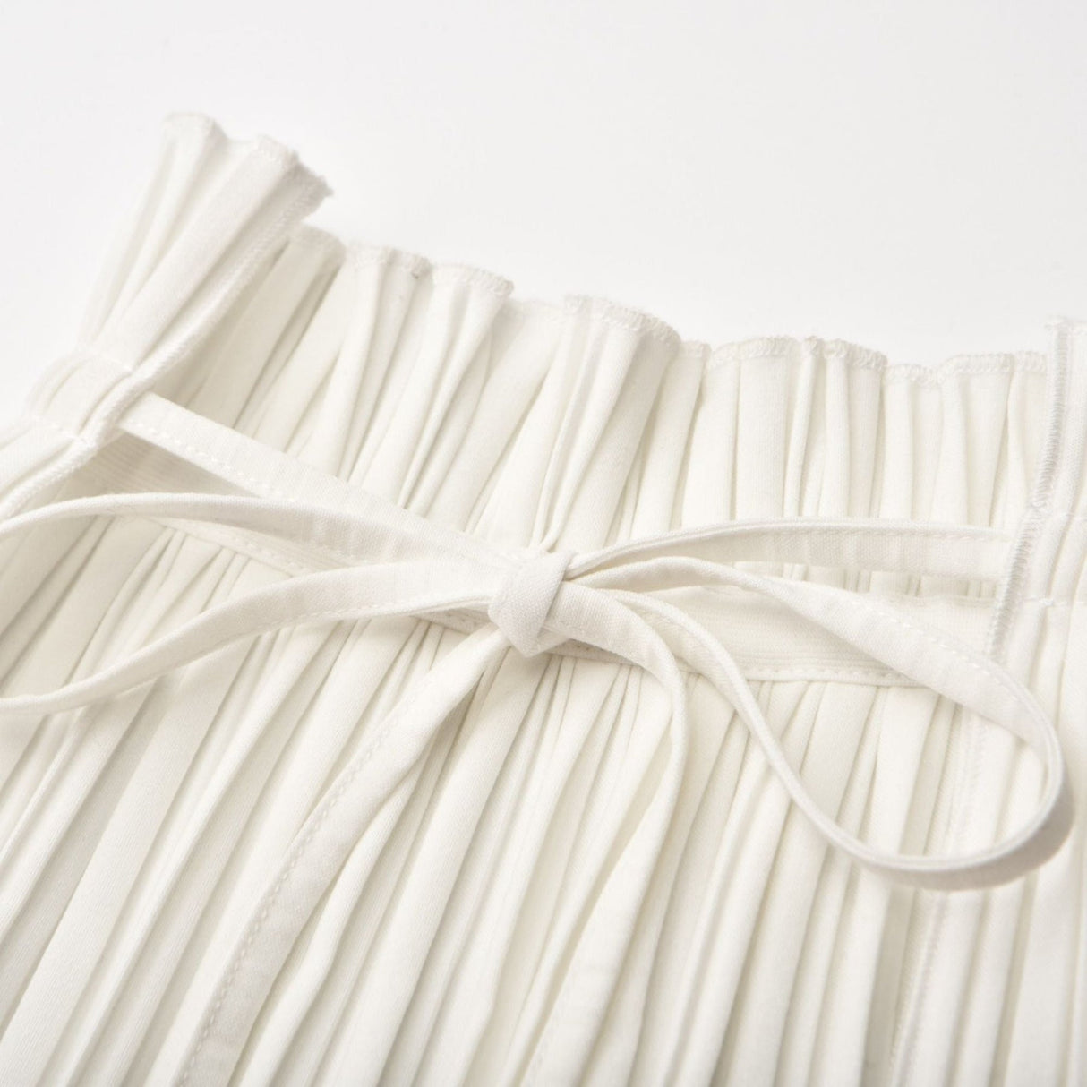 Denise Pleated Maxi Skirt – High Waist – Side Slits – Spaghetti Tie – Elegant Design – Lightweight Fabric