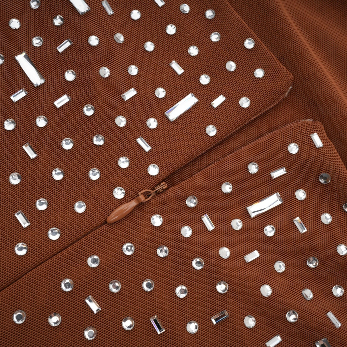 Désirée Maxi Dress - Sleeveless Halterneck Crystal Embellished Fitted Waist Zipper Closure Floor - Length