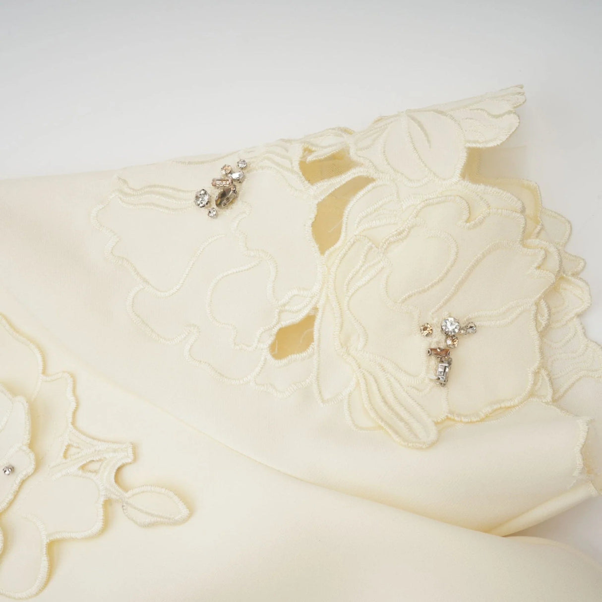 Domenica Midi Dress Neutrals Floral - Appliqu & Bead Embellishment