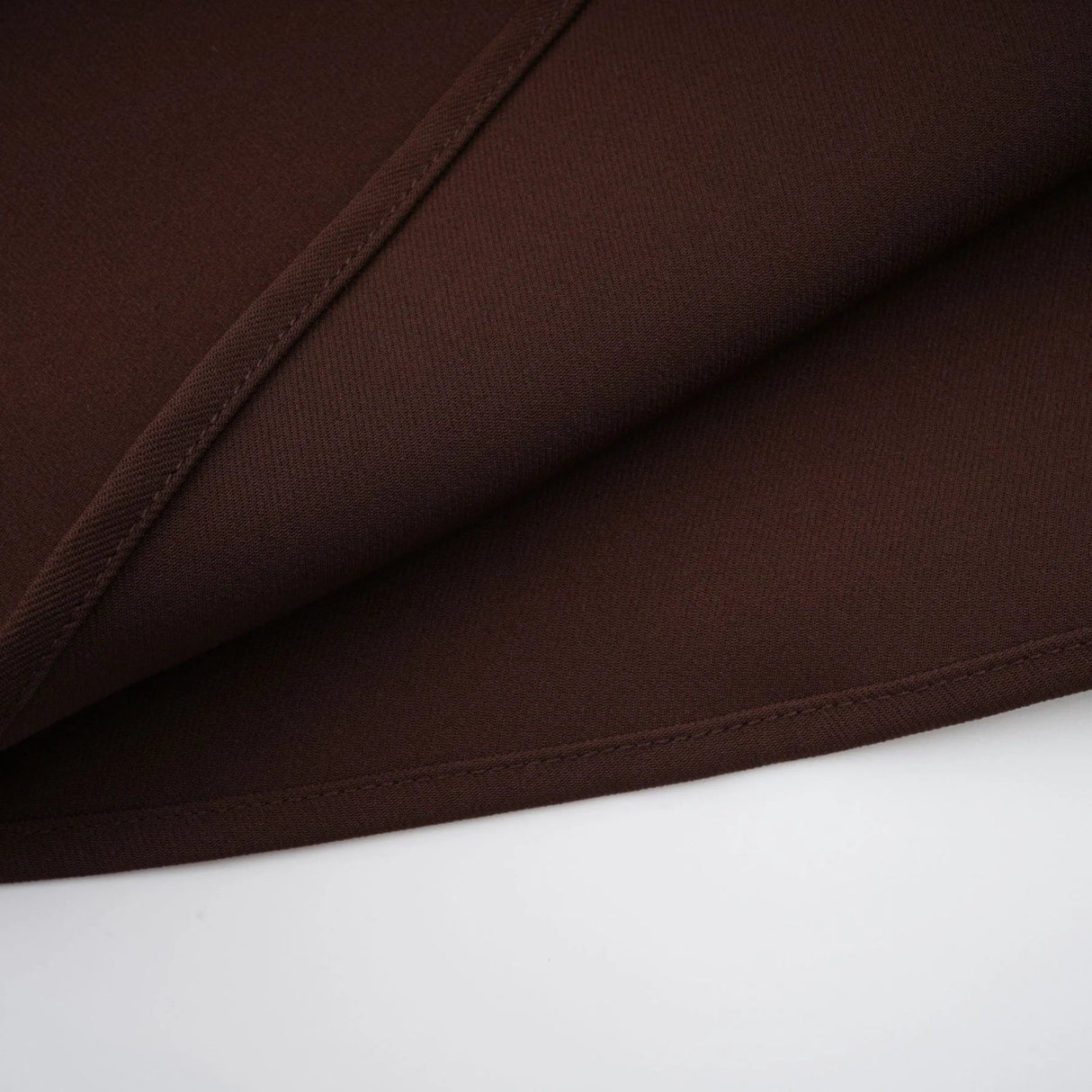 Donatella Midi Dress Brown Twill Asymmetrical Full Skirt Silver - tone Hardware