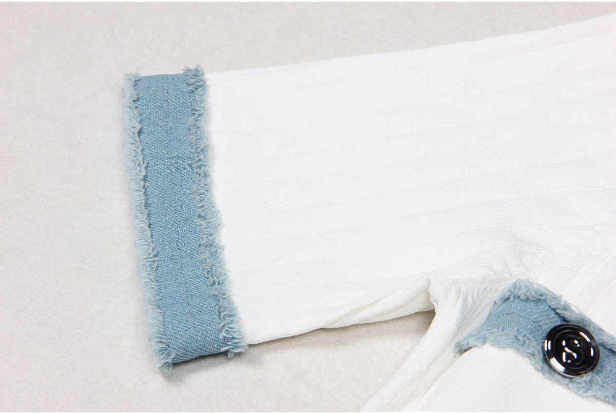 Dress - Maxi Length A - Line Silhouette - Ribbed Texture - Form - Fitting - Button - Down Front