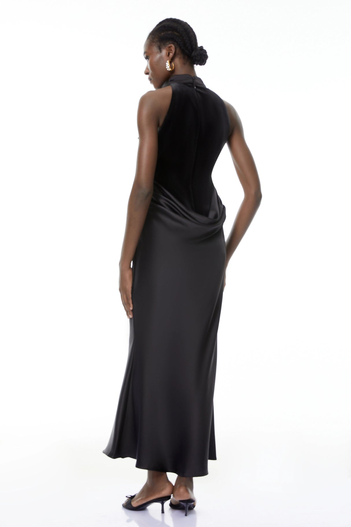 Ecaterina Black Bow Detail Corset Top Skirt Set