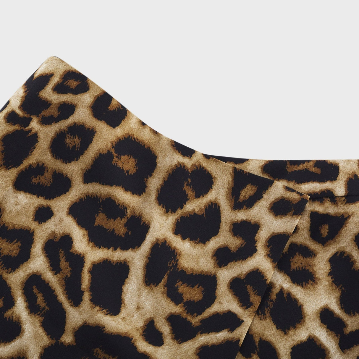 Eden Skirt & Top Set - Crystal Embellished Halterneck Top - Leopard Cropped Top - Irregular Hem Culotte Skirt