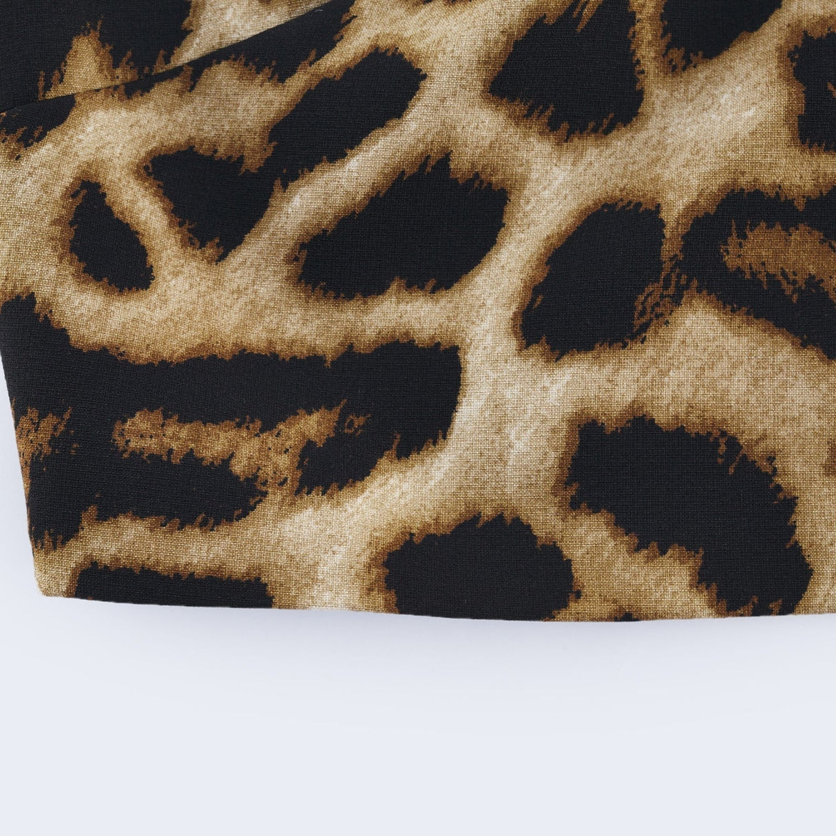 Eden Skirt & Top Set - Crystal Embellished Halterneck Top - Leopard Cropped Top - Irregular Hem Culotte Skirt