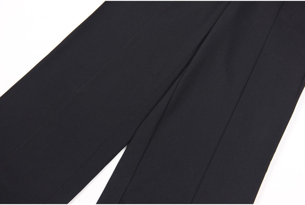 Eden Trousers – High - Waisted Wide - Leg Fit – Decorative Front Buttons – Tailored Relaxed Silhouette – Ideal for Formal Looks