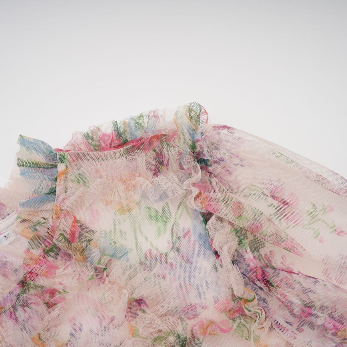 Edvige Midi Dress – Crew Neck – Long Sleeves – Floral Print