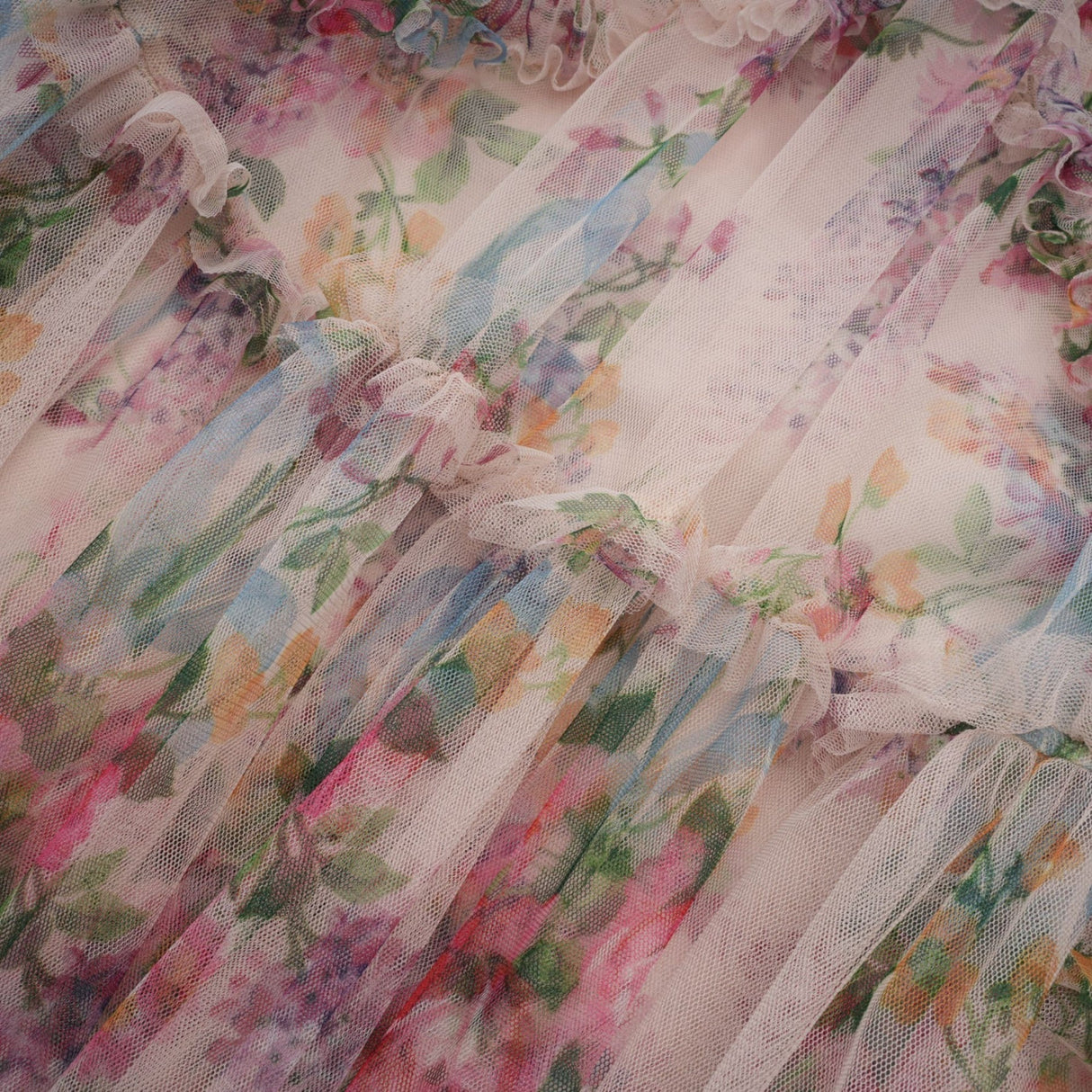 Edvige Midi Dress – Crew Neck – Long Sleeves – Floral Print