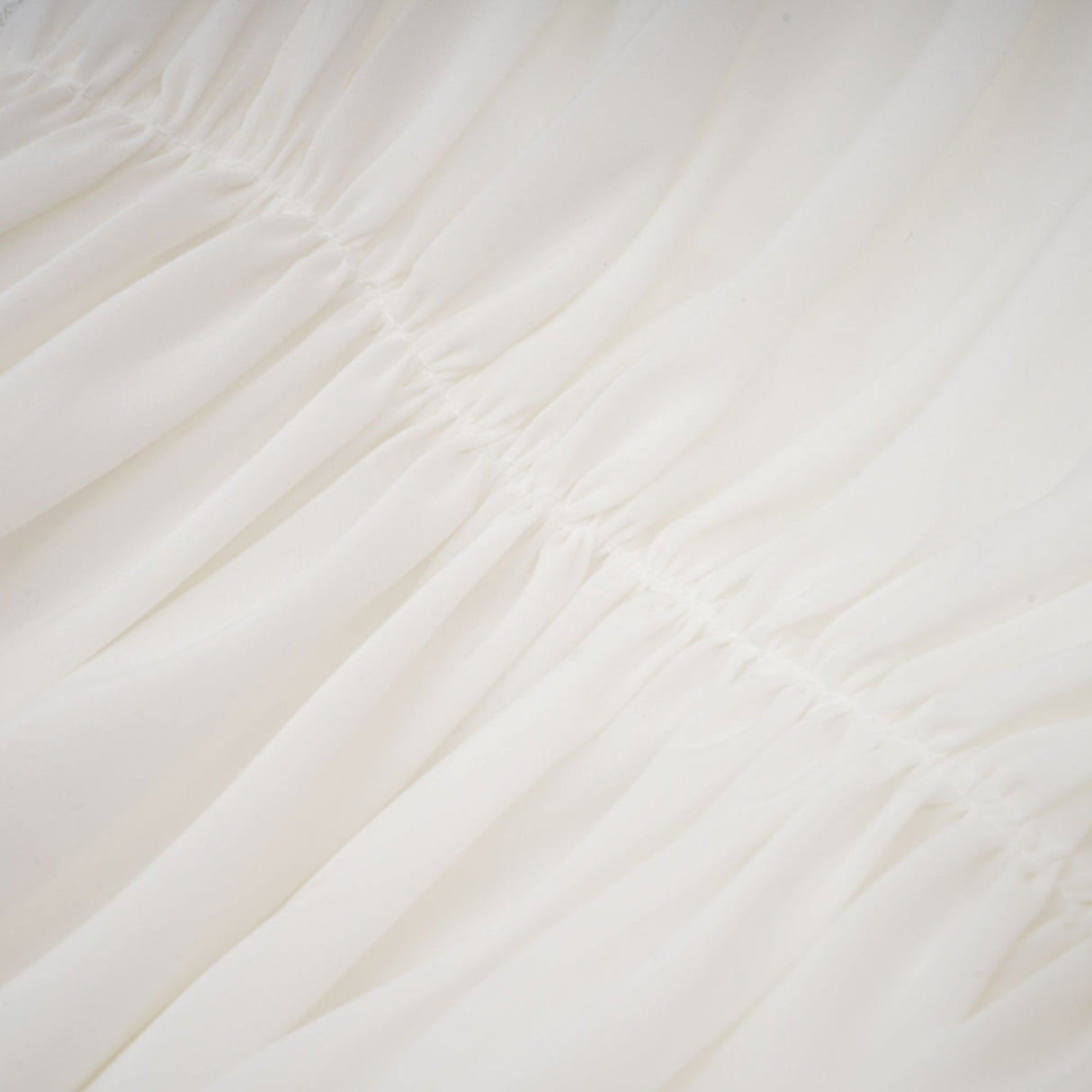 Egle Mini Dress - Ruffled and Ruched Detailing - High - waisted - Asymmetric Design