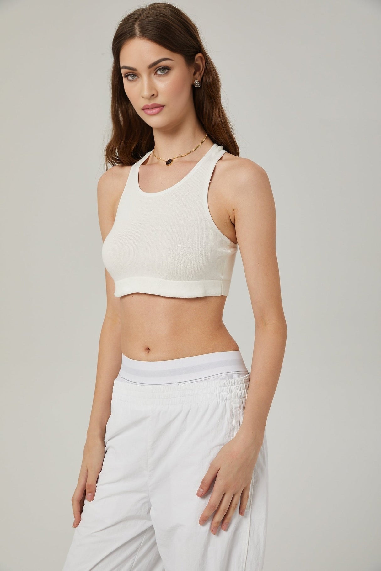 Eleanor Cropped Top - V Neck - Scoop Neck - Racerback - Elasticated Underband