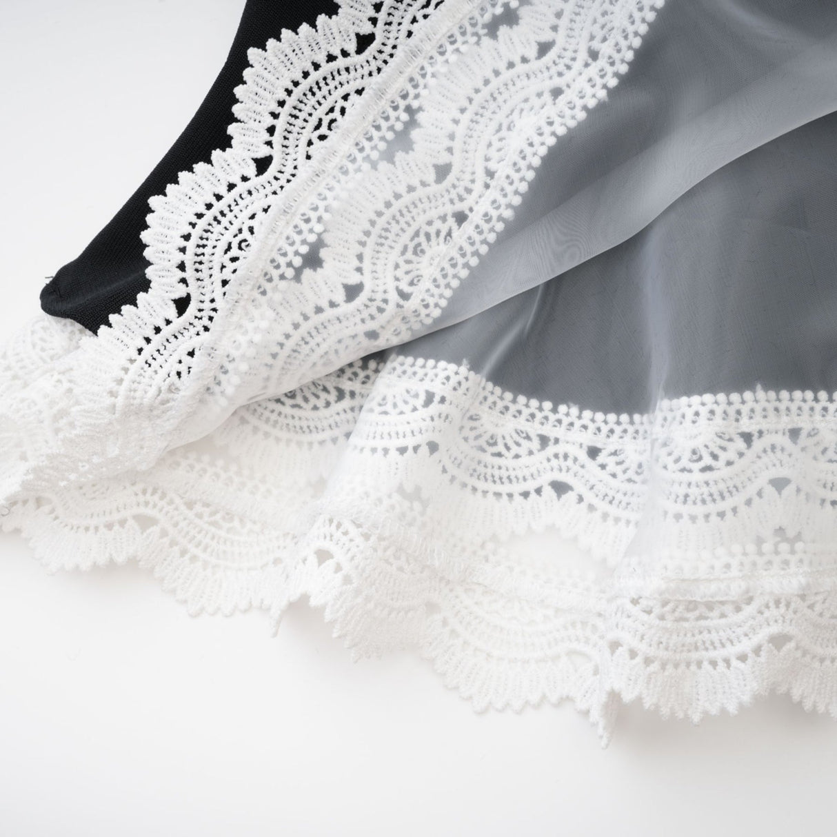 Elena Dress - halter neck Sleeveless Bustier Lace - Trim Mermaid Midi