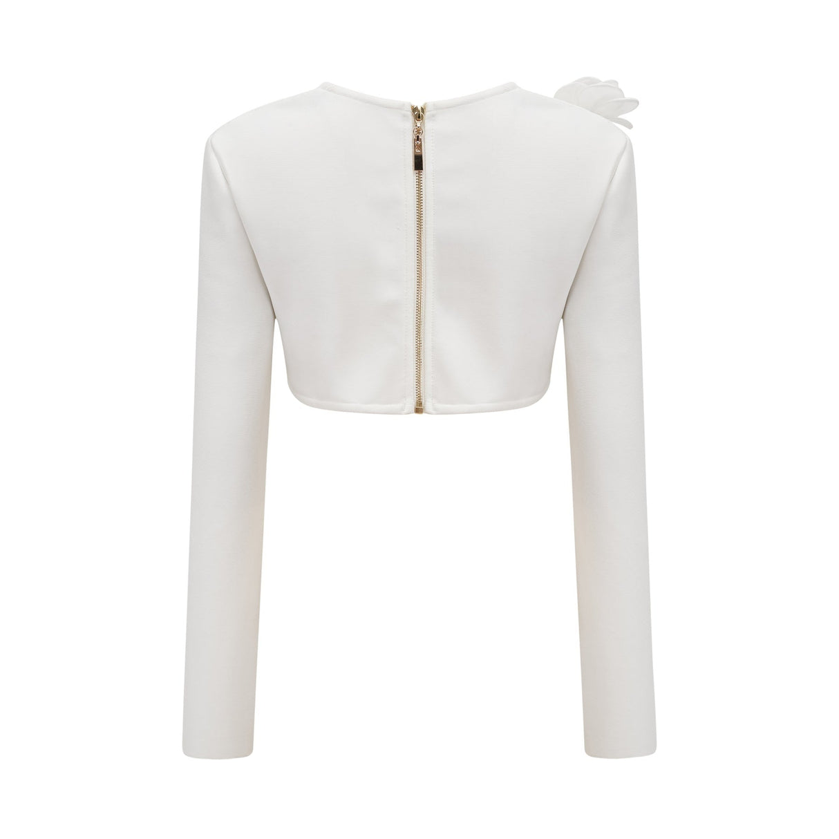 Elena Faux - Flower Detailed Cropped Top - Ankle - Length Skirt Set