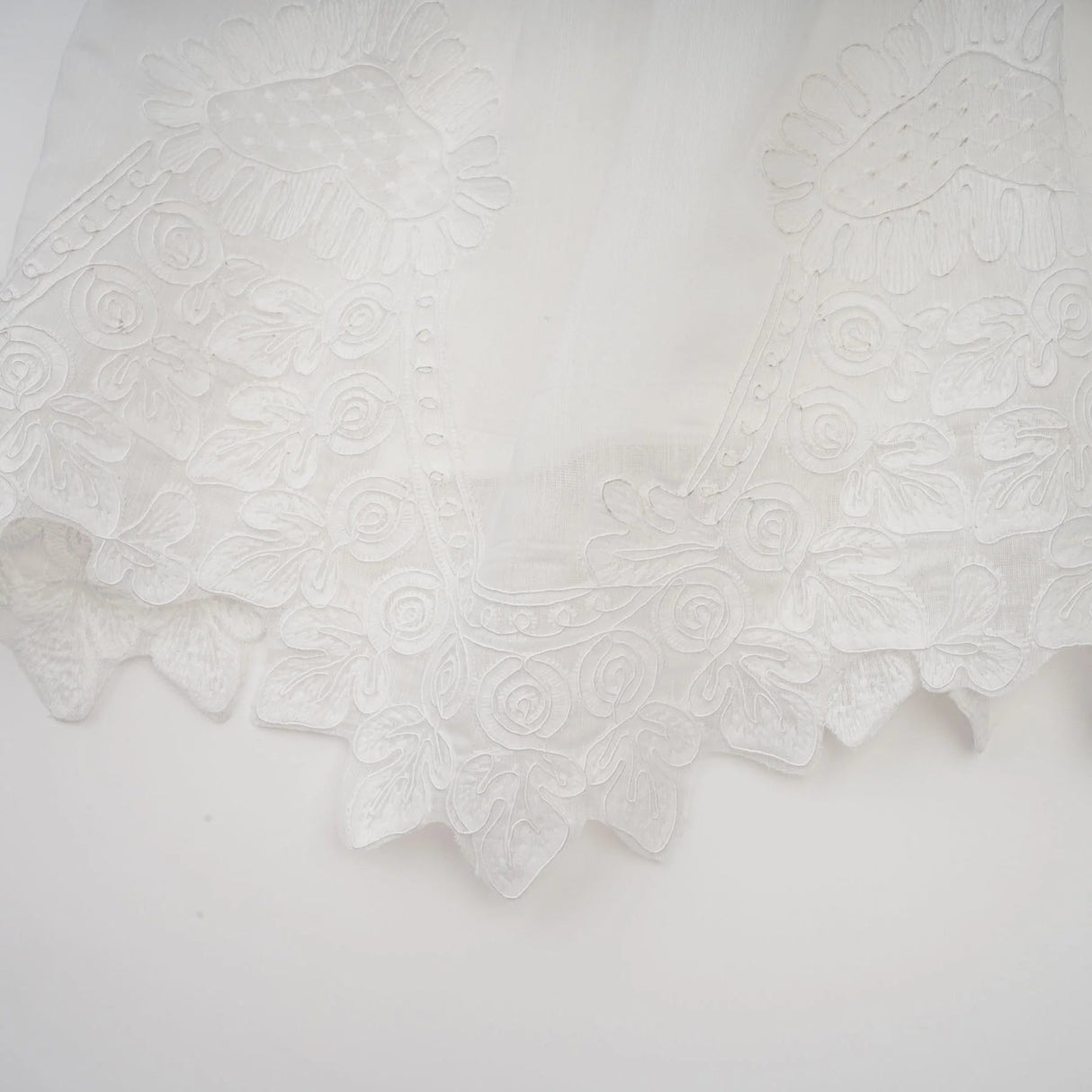 Elena Mini Dress White Guipure Lace Tiered Ruffles & Sweetheart Hem