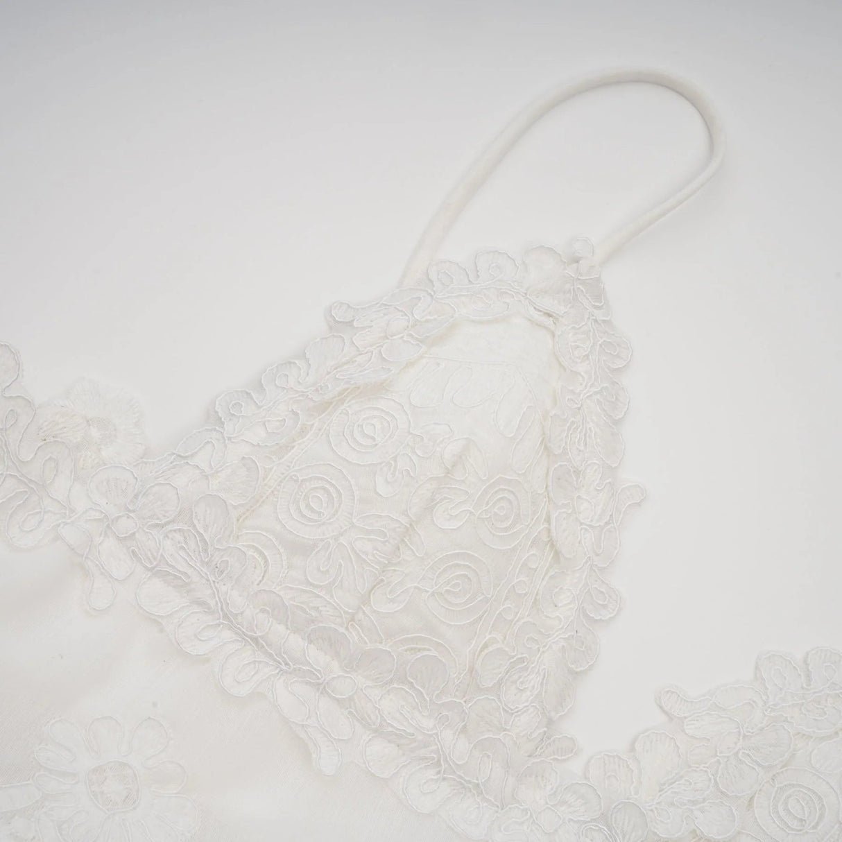 Elena Mini Dress White Guipure Lace Tiered Ruffles & Sweetheart Hem