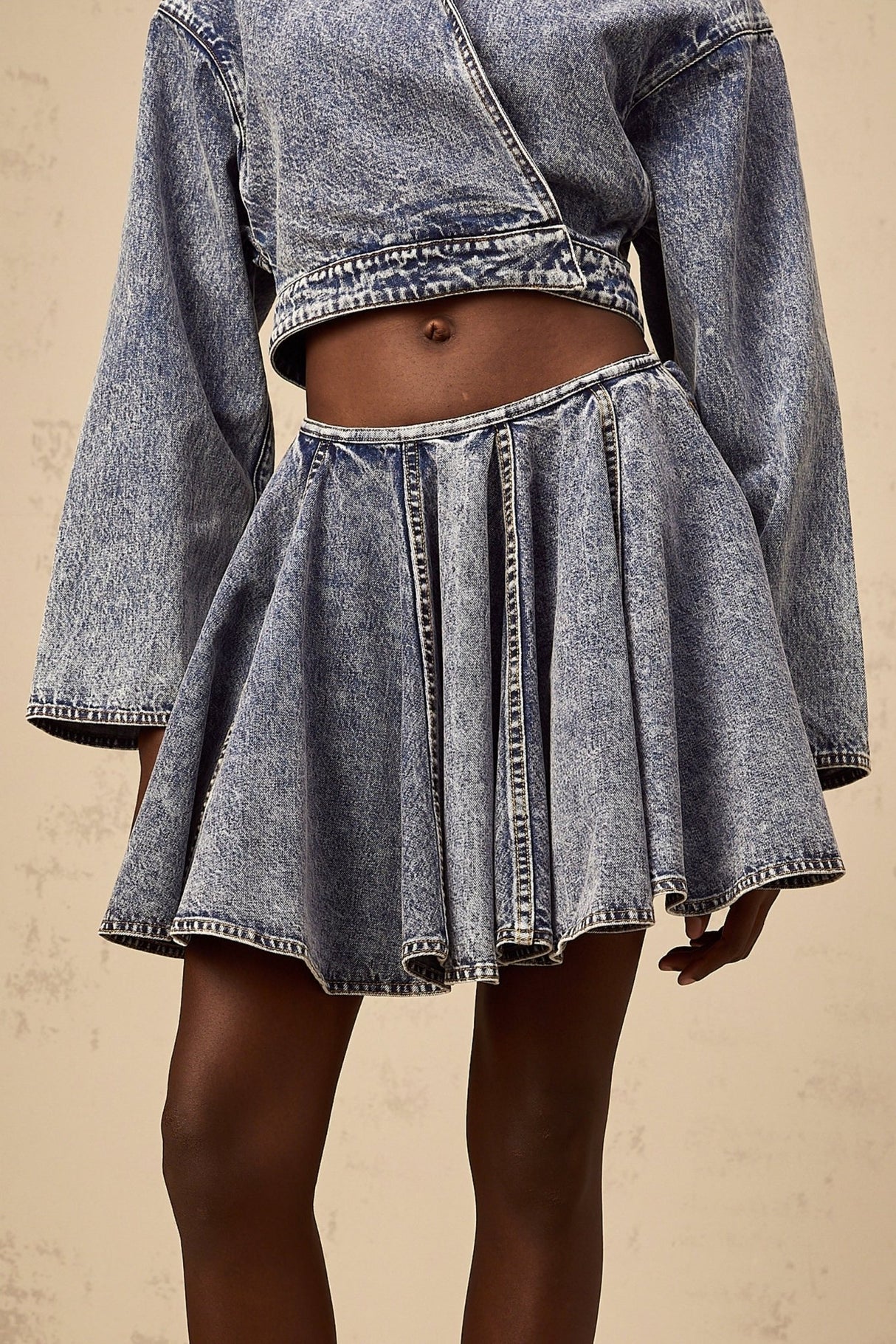 Elisa Blue Denim Mini Skirt