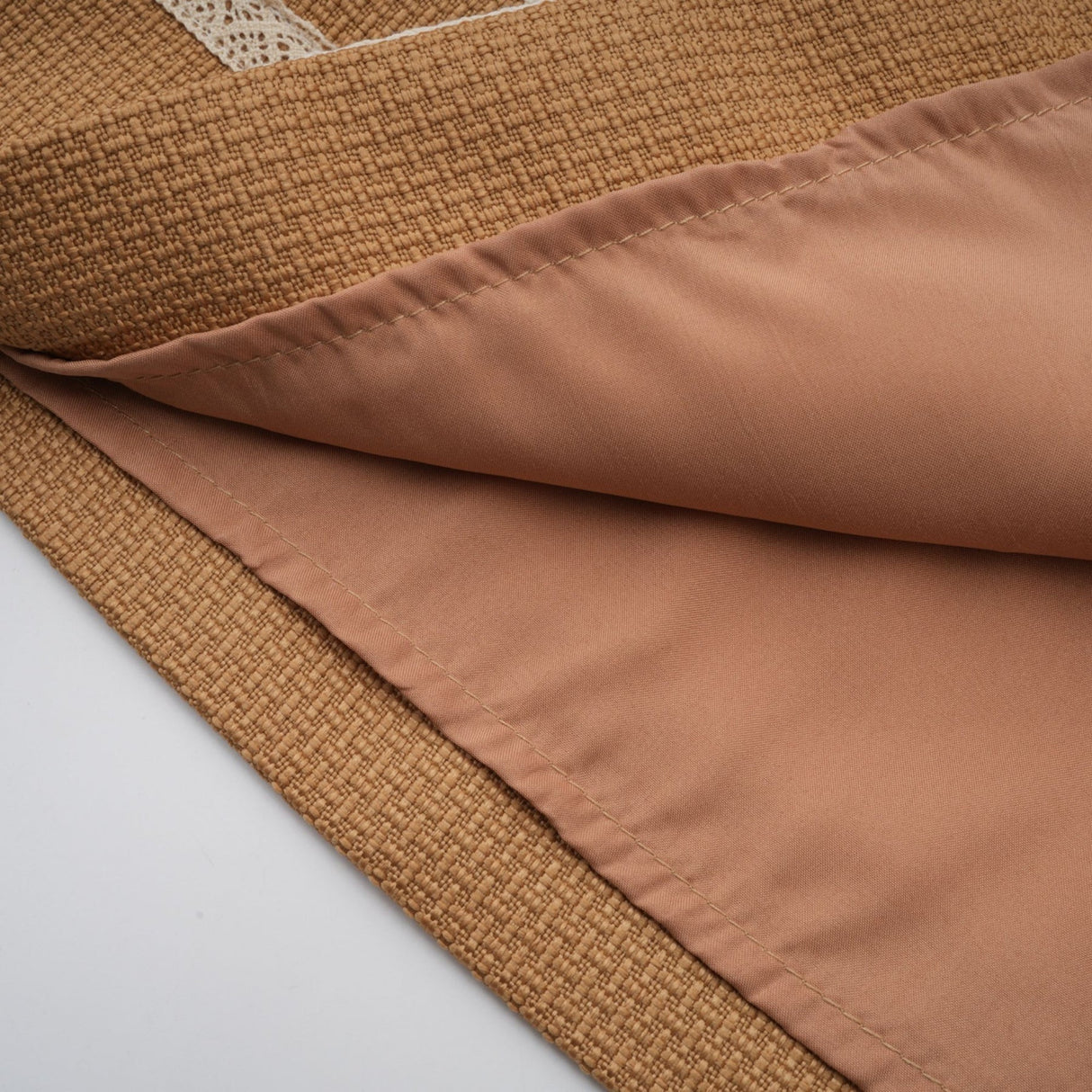 Elisabetta Mini Dress - Crew Neck - Long Sleeves - Cut - Out Detailing - Lace Paneling