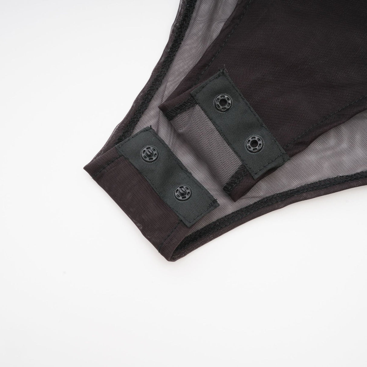 Elizabeth Bodysuit - Long Sleeves - High Neck - Pleats and Cut - Out Design - Gradient Effect