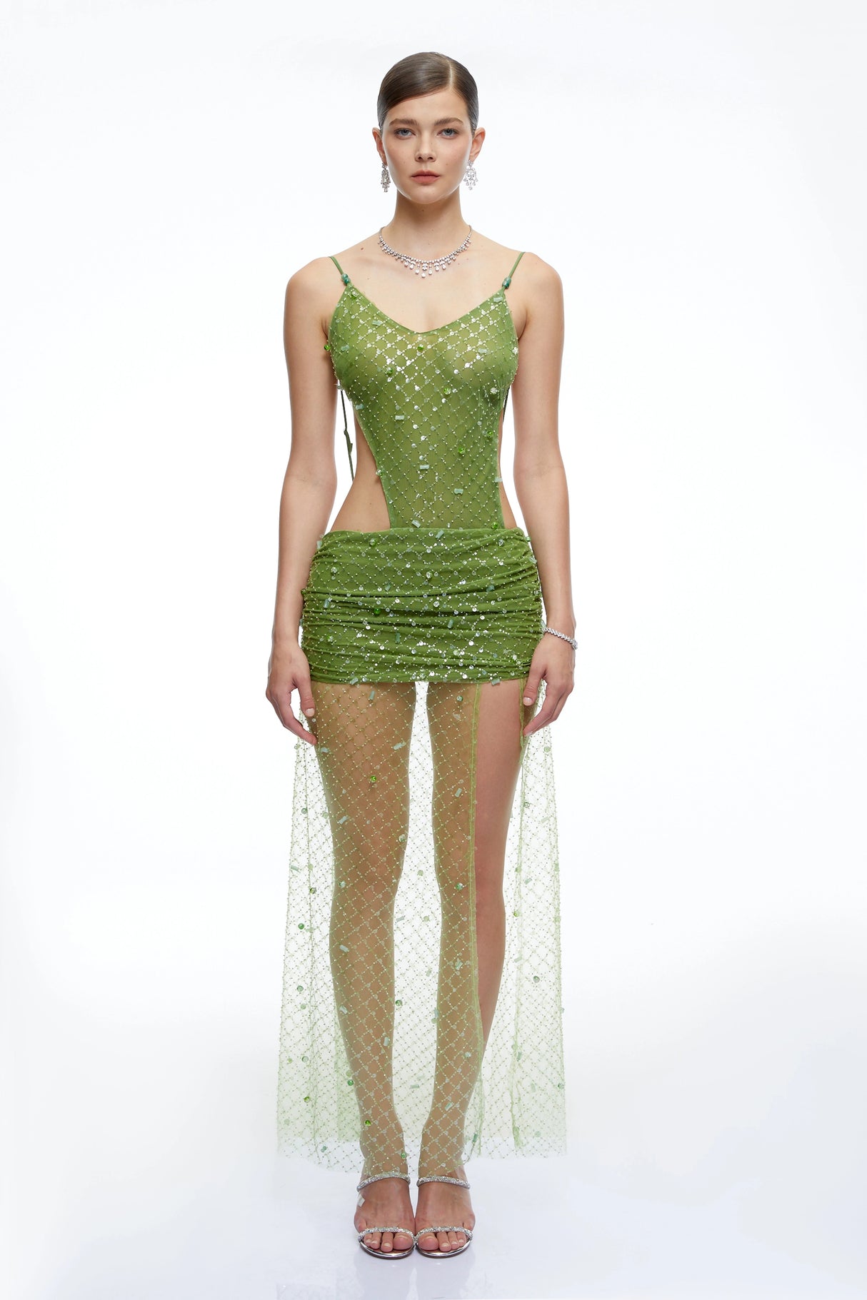 Elowenna Emerald Green Sequin Maxi Dress
