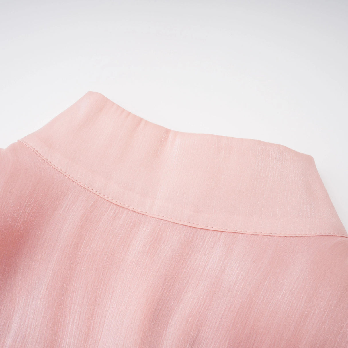 Emersyn Pink HighNeck Ruffled Detail Mini Dress
