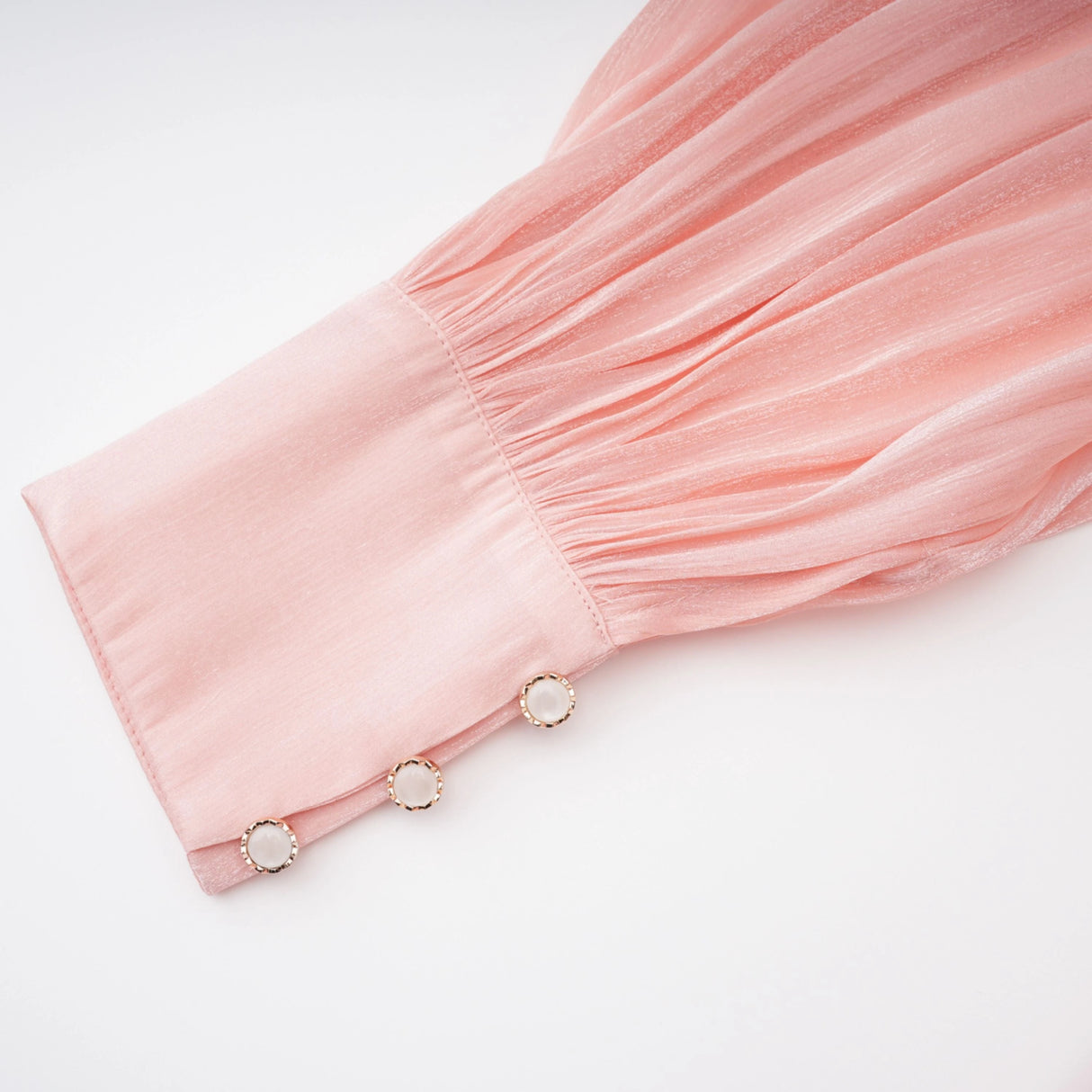 Emersyn Pink HighNeck Ruffled Detail Mini Dress