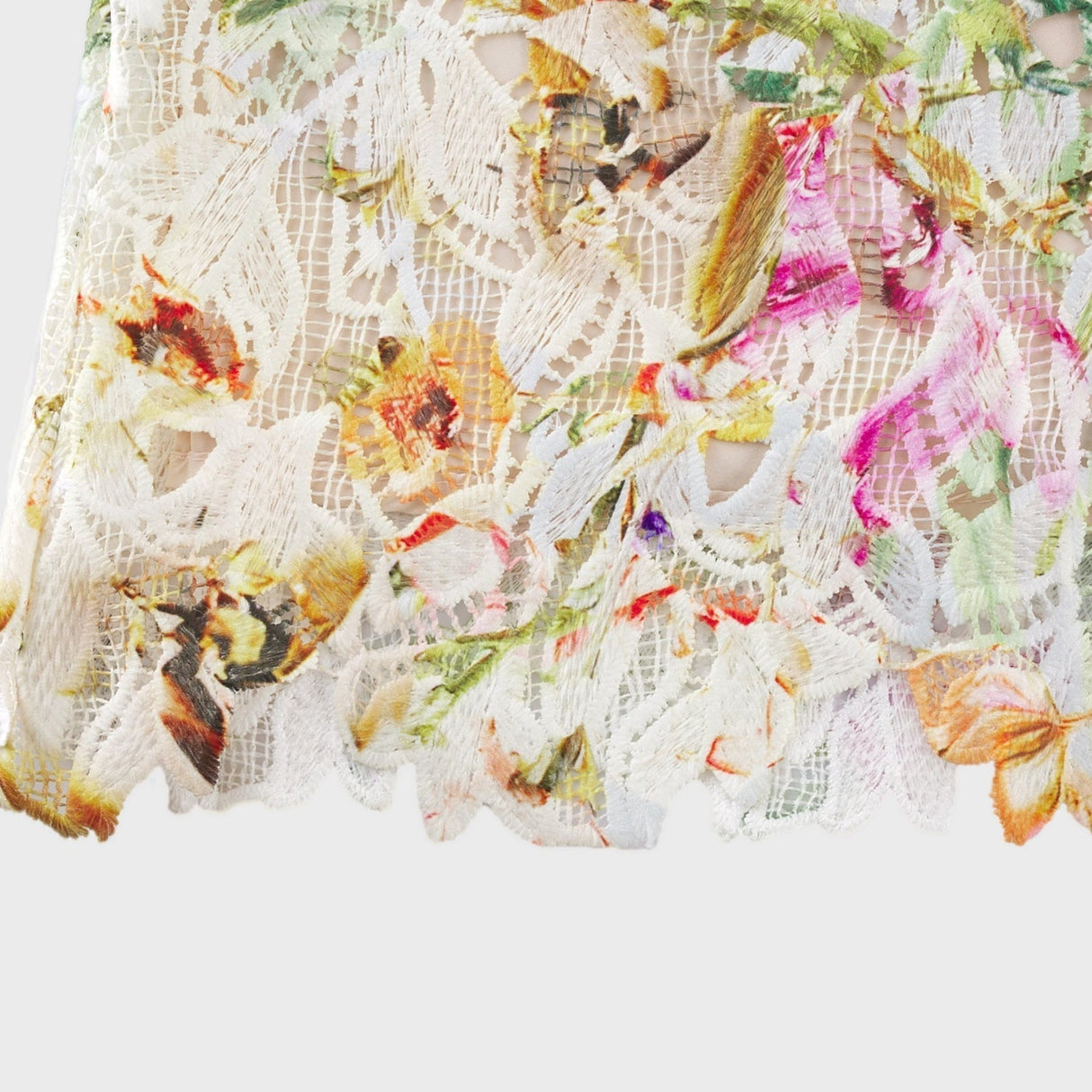 Emery Midi Dress - Sleeveless - V - neck - Floralembroidered - A - line skirt - Rear zip fastening