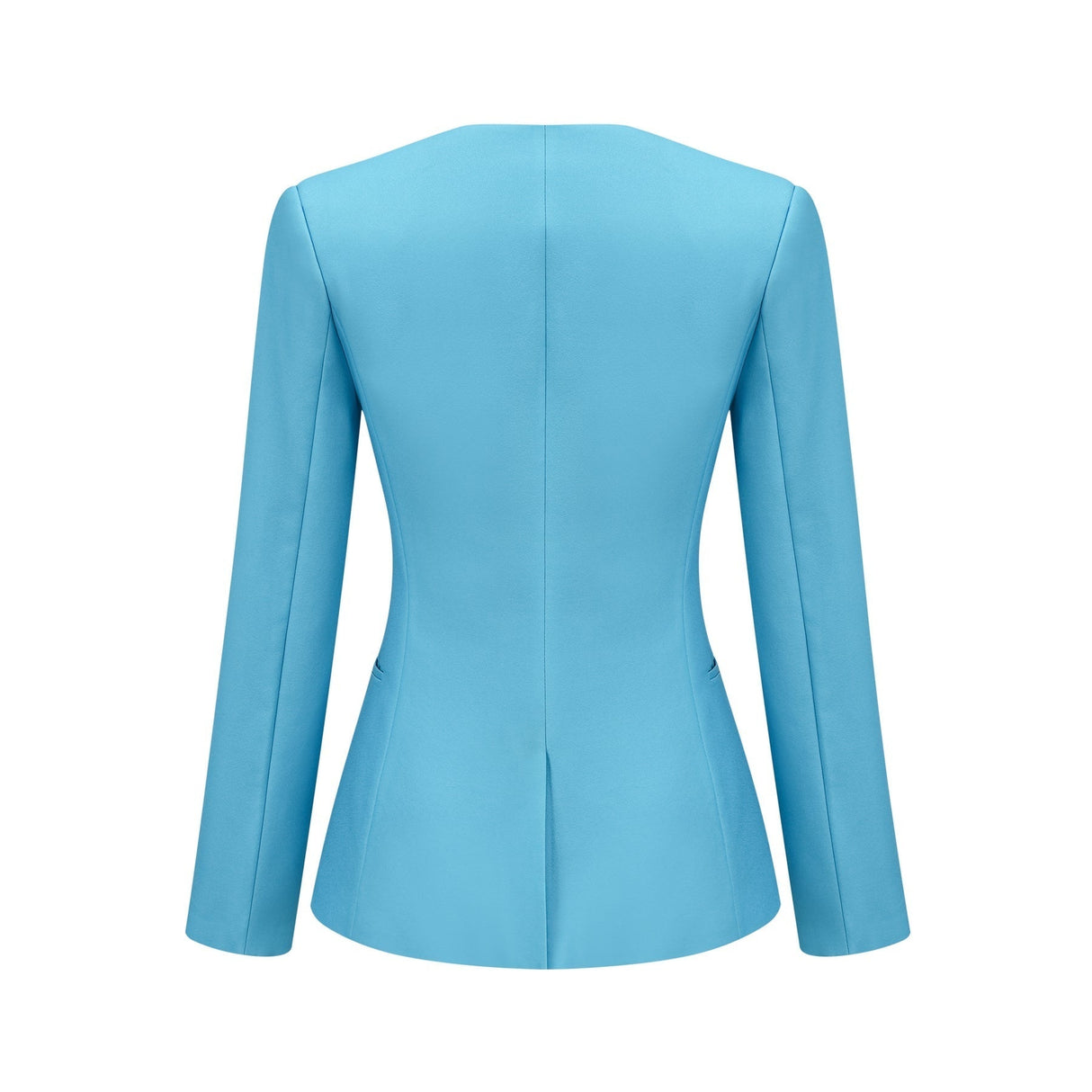 Emilia Jacket & Trousers Set - V Neck Design - Floral Appliqué - High Waist Flared Trousers - Front Button Fastening - Stylish Ensemble