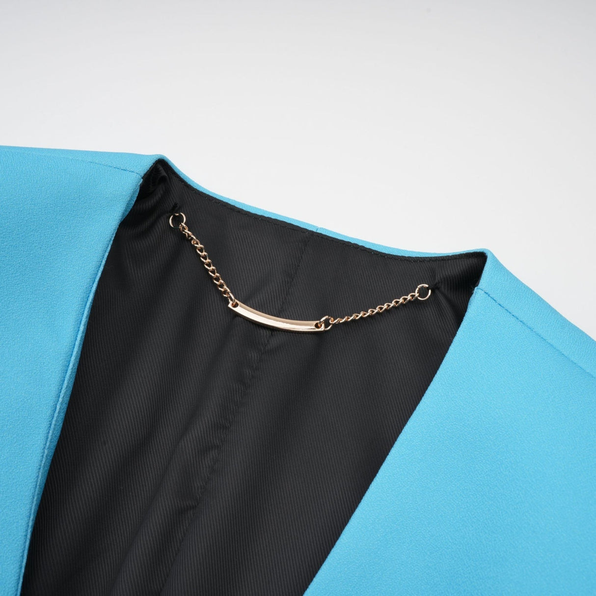 Emilia Jacket & Trousers Set - V Neck Design - Floral Appliqué - High Waist Flared Trousers - Front Button Fastening - Stylish Ensemble