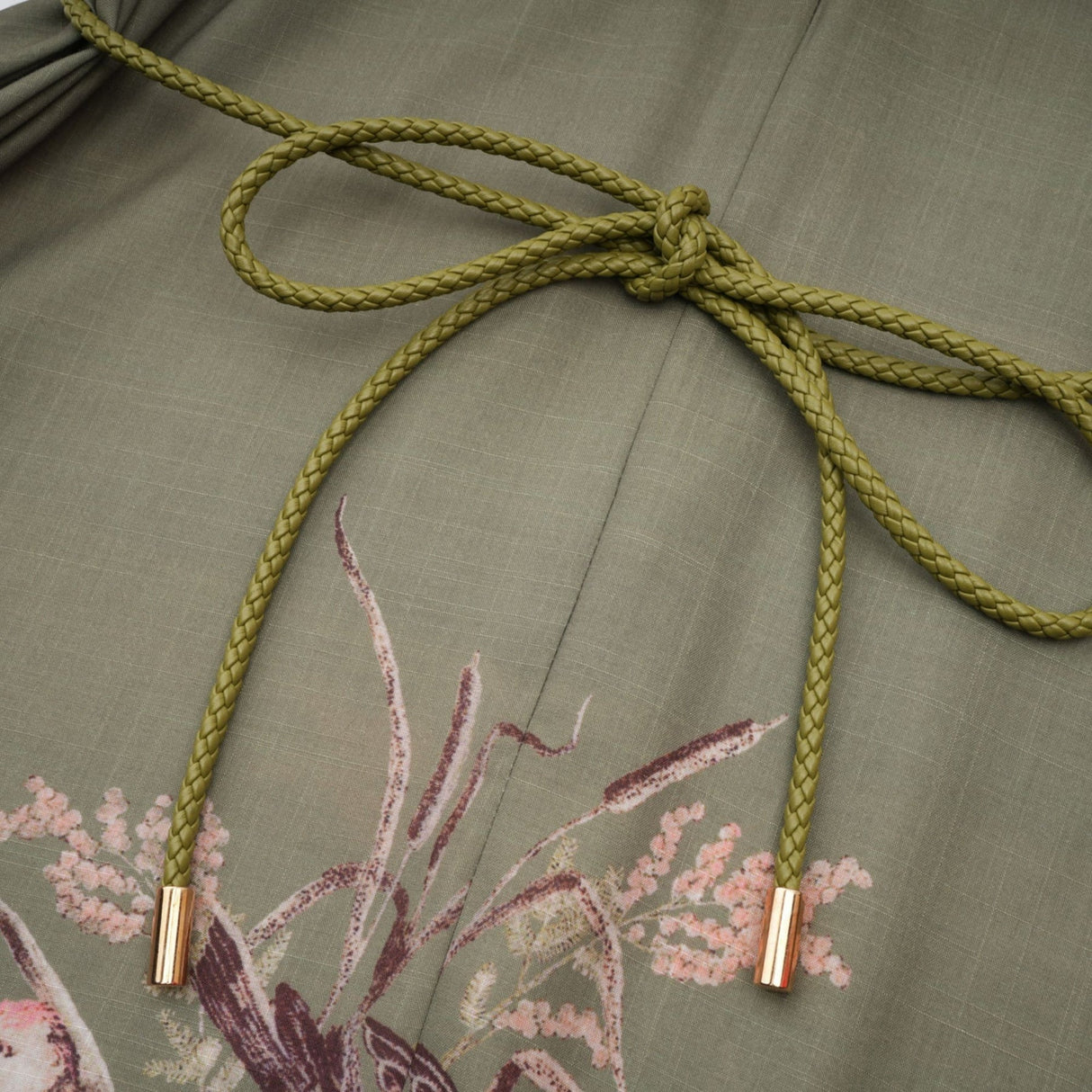 Emma Midi Dress - Puff Sleeves - Mock Neck - Gathered Detailing - Belted - Floral Print