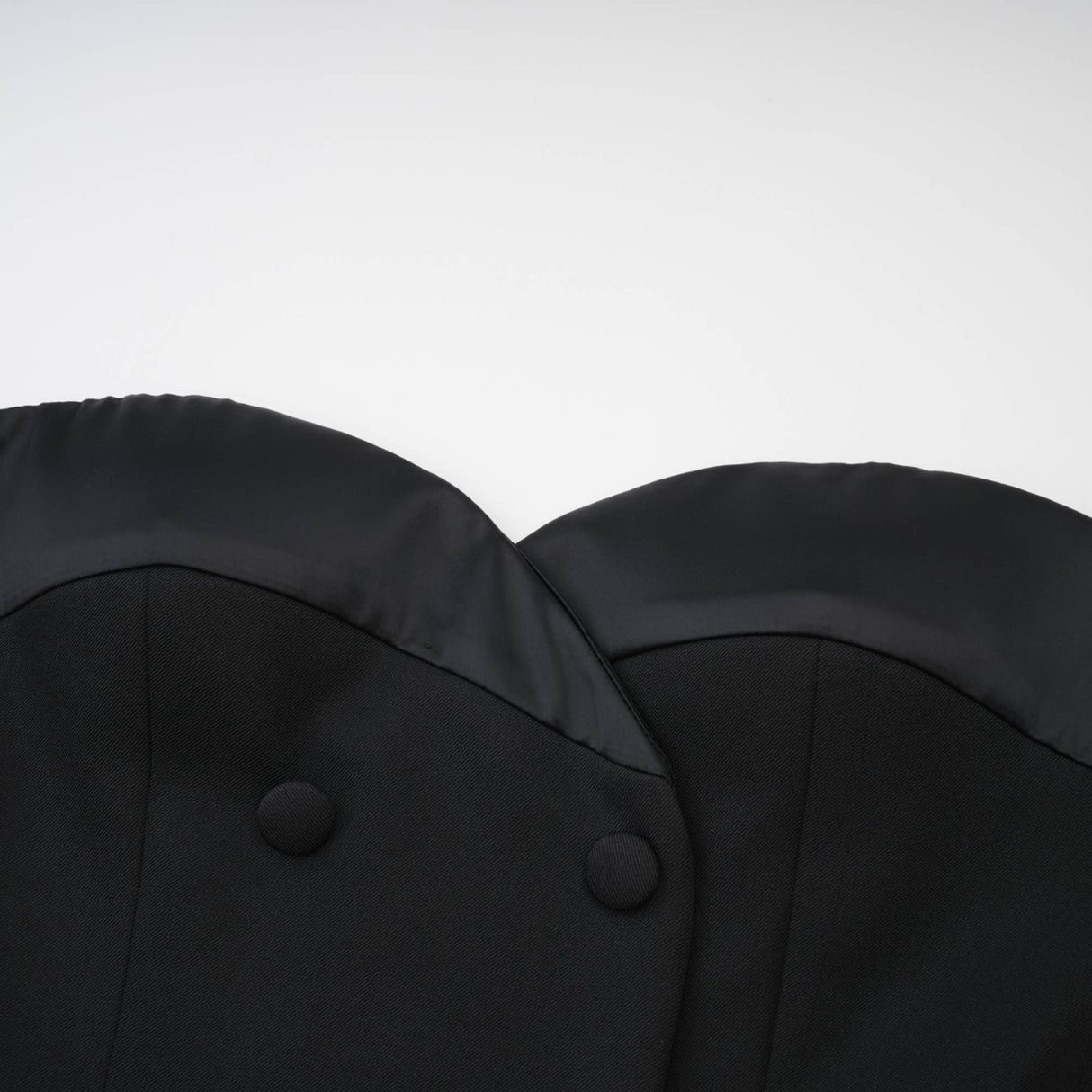 Emma Mini Dress - Bustier Style - Sleeveless - Double - Breasted Buttons - Cinched Waist