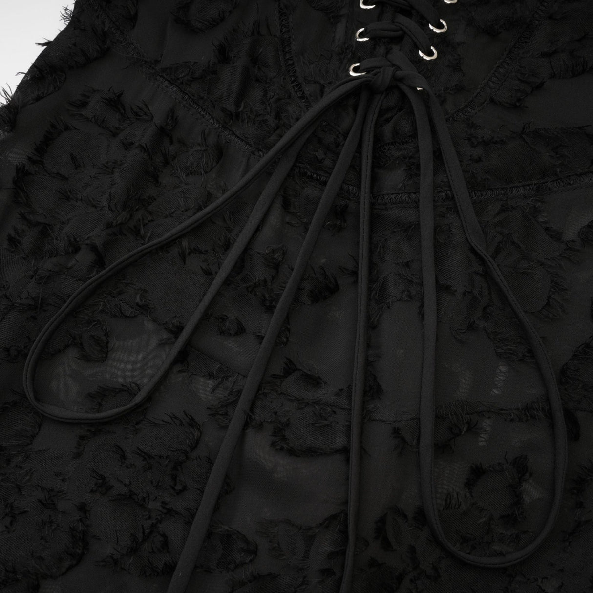 Emmelina Maxi Dress - Sleeveless Spaghetti Strap Lace Overlay Tie Closure Elegance