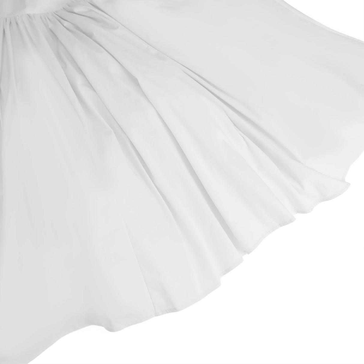 Eponine White Layered Flared Hem Midi Dress
