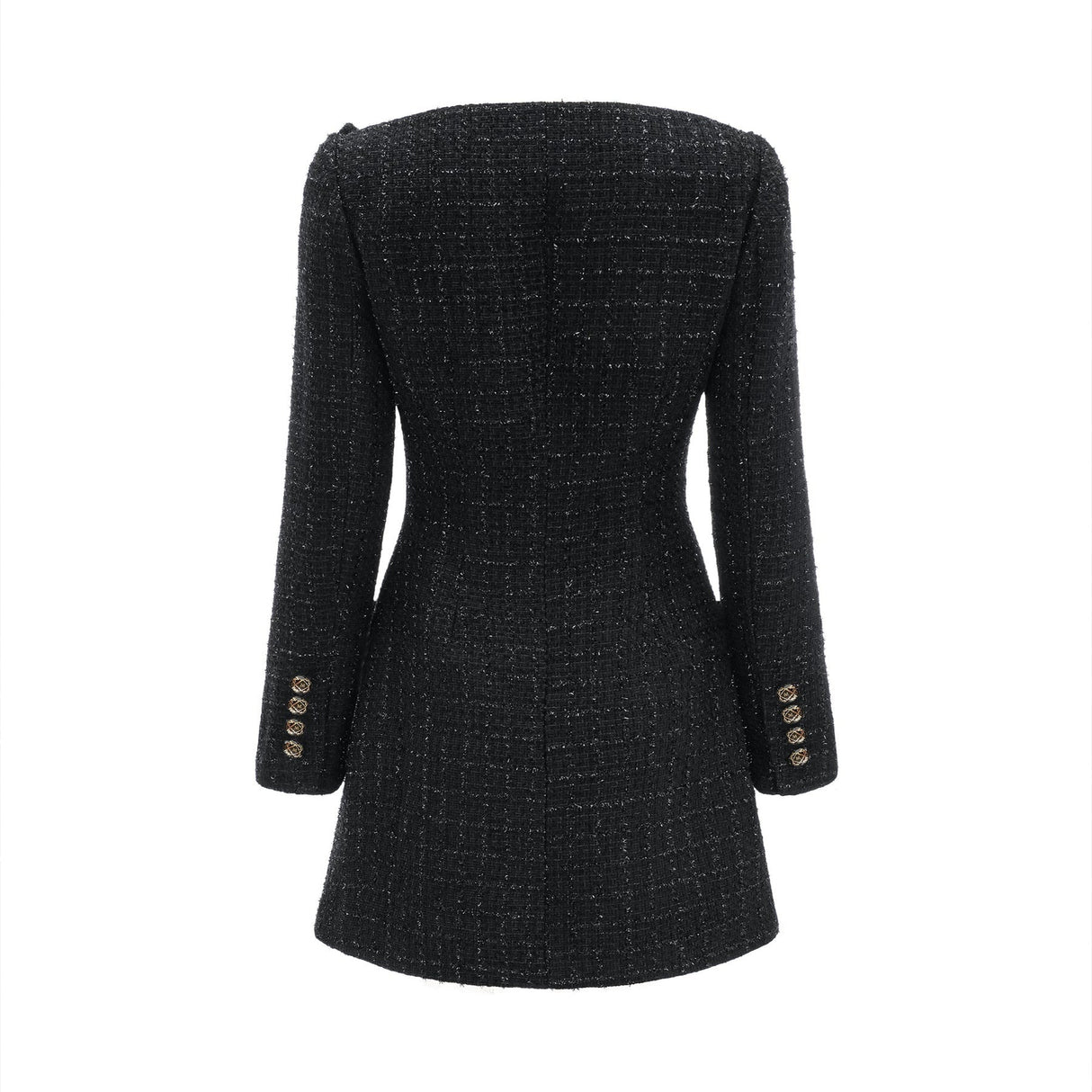 Erin Coat - Open Neck Design - Long Sleeves - Lapels with Bow Detail