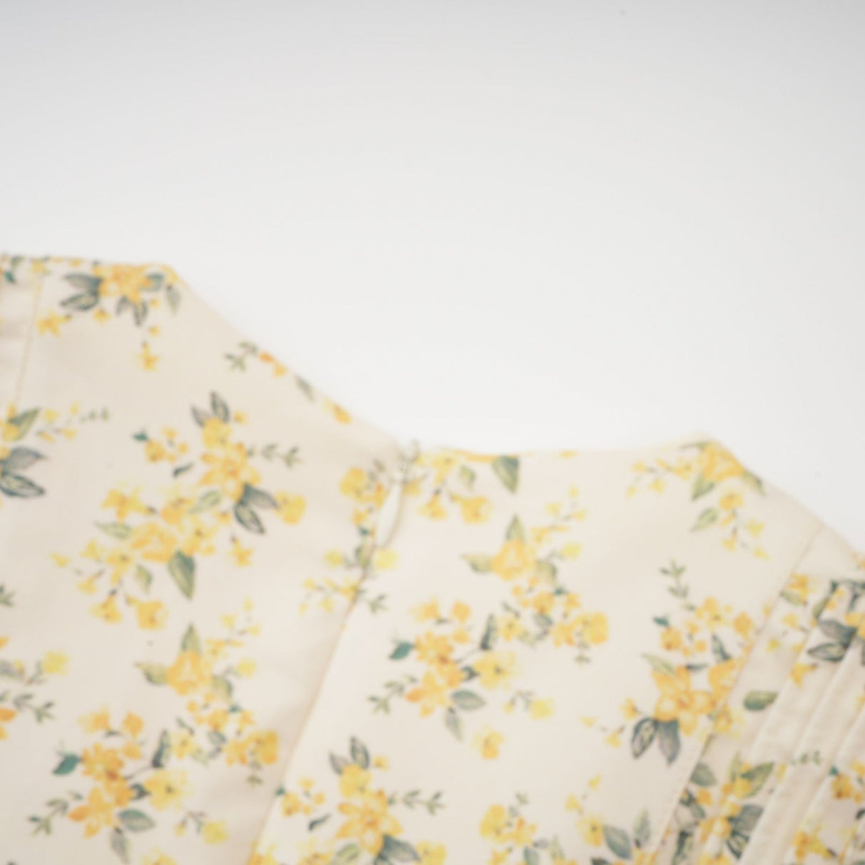 Ermione Mini Dress - V - neck Floral Cinched Waist Pleated Layers Zip Closure Chic Mini Length