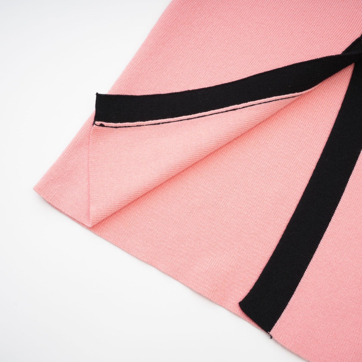 Esther Midi Dress - Off the Shoulder - Contrast Colors - Knitted Construction