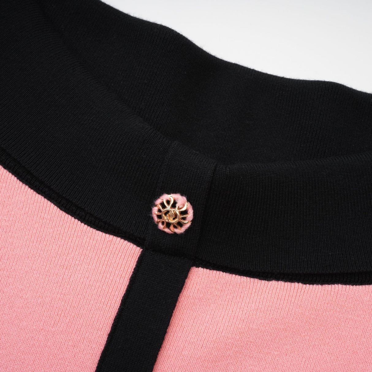 Esther Midi Dress - Off the Shoulder - Contrast Colors - Knitted Construction