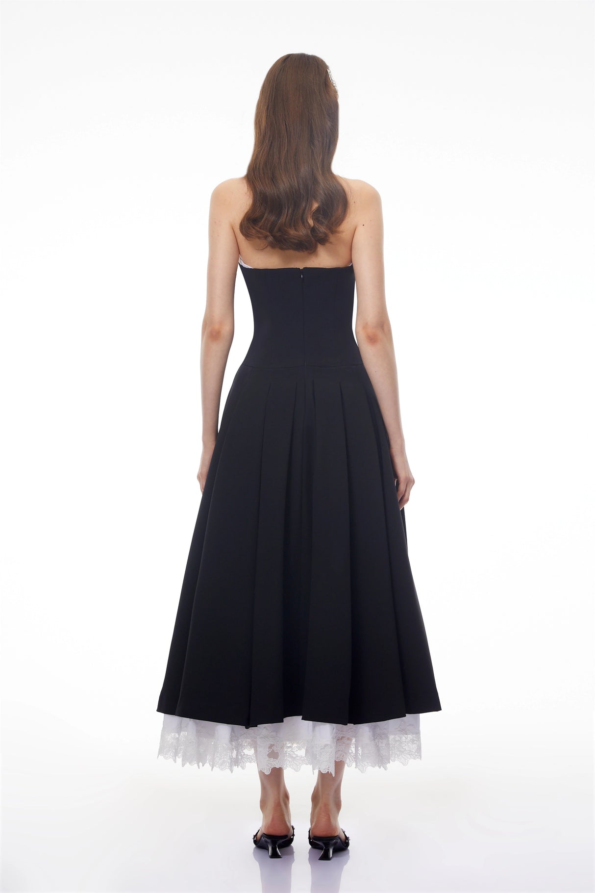 Ethel Black Strapless Sweetheart Maxi Dress