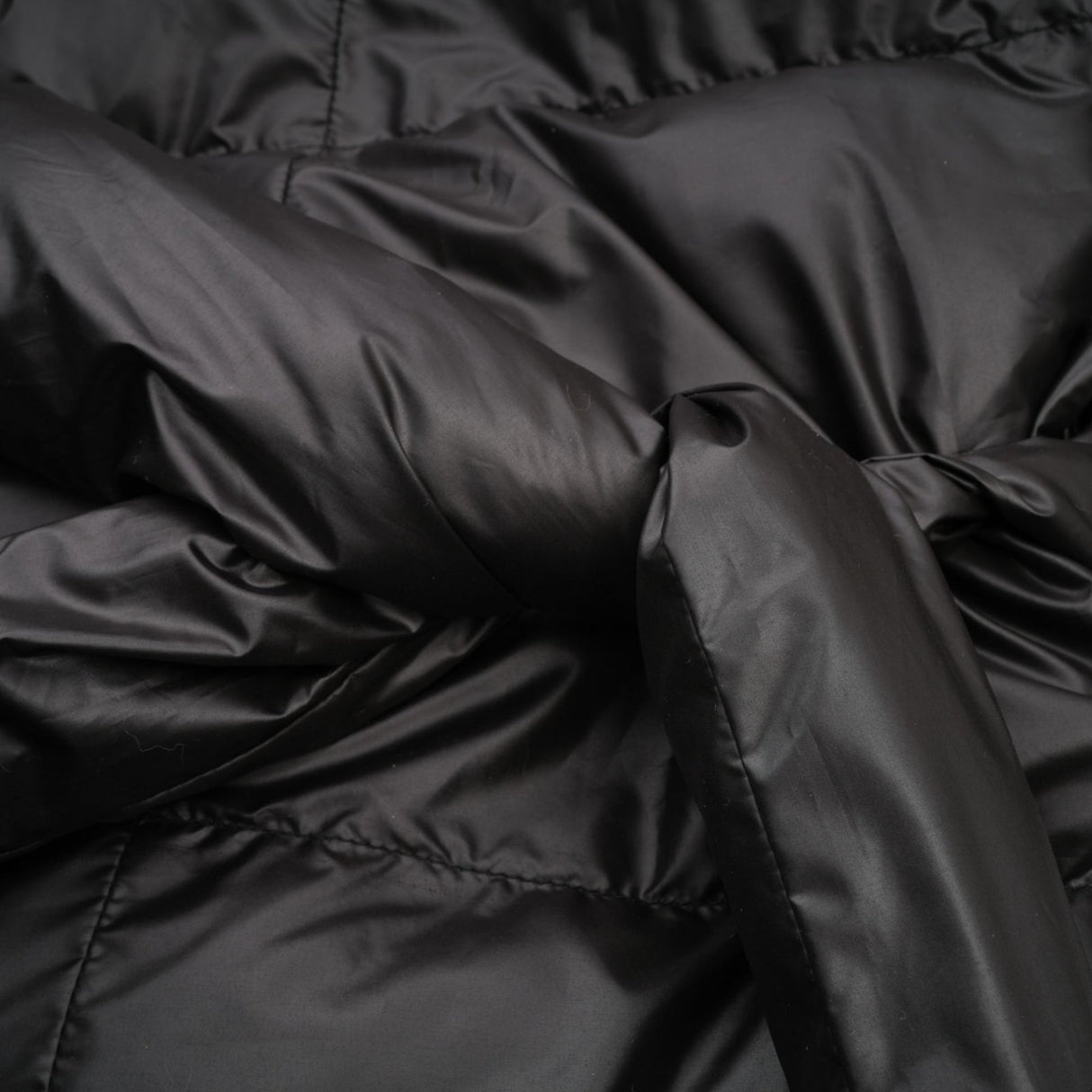 Everleigh Jacket - Padded Design - Knitted Panels - Belted Waist - Asymmetric Hem