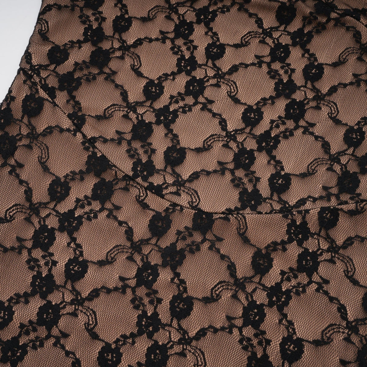 Fabiana Floral Midi Dress - V Neck Low Cut - Spaghetti Straps - Lace Detailing - Bow Accent