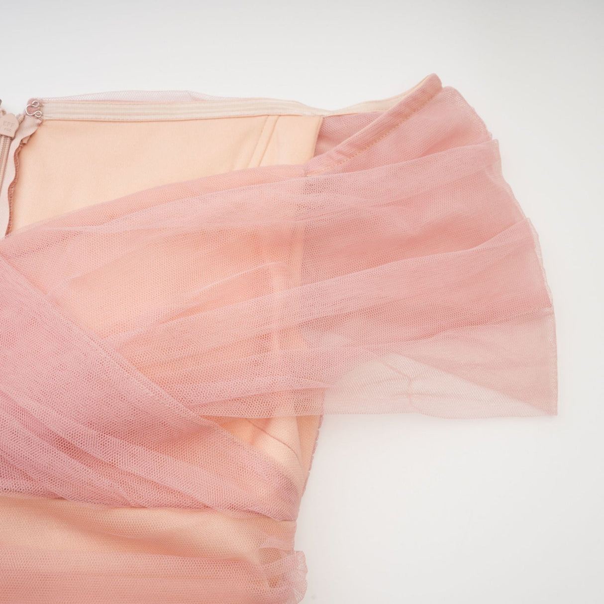 Fabiola Maxi Dress - Off the Shoulder - Tiered Design - Tulle Panels - Rear Zip - Floor - Length