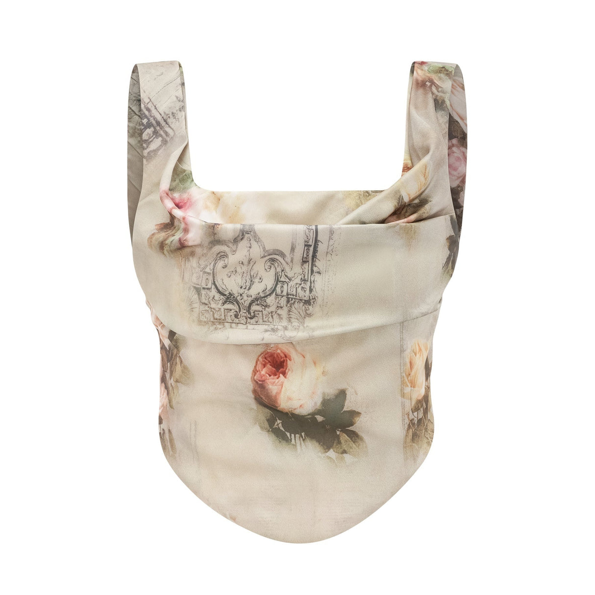 Fabiola Midi Dress – Sleeveless – Wide Shoulder Straps – All - over Floral Print