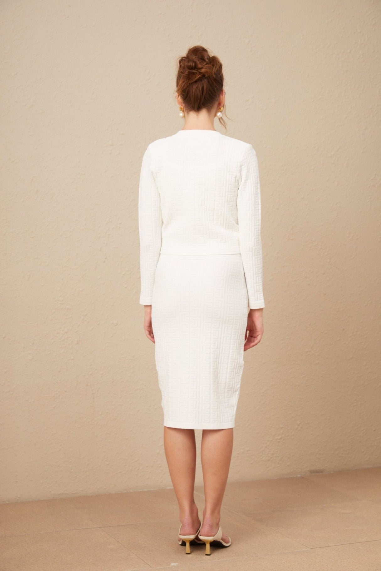 Faith Dress - Knit Monogram Buckle - Link Cinched Waist