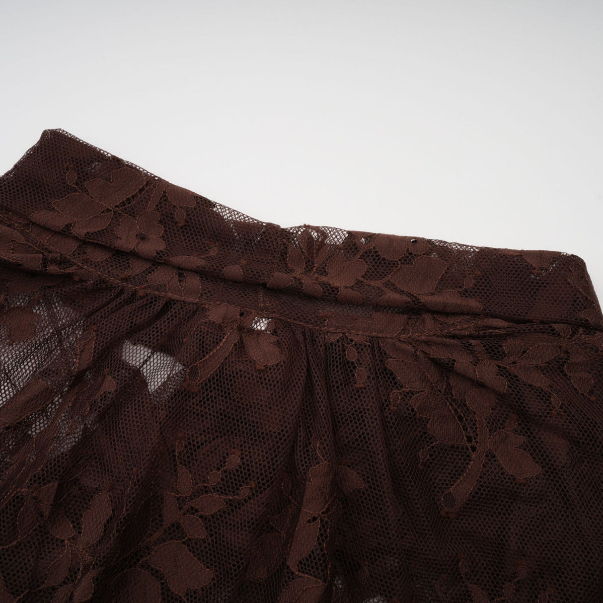 Faith Midi Dress - Long Sleeves - Chantilly Lace - Self - Tie Design - Asymmetric Hemline