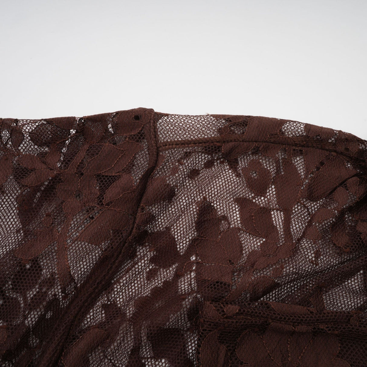 Faith Midi Dress - Long Sleeves - Chantilly Lace - Self - Tie Design - Asymmetric Hemline