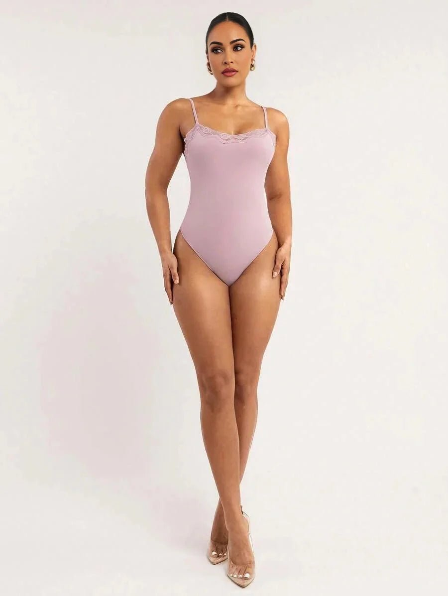 Federica Bodysuit - High Stretch Fabric Elasticity - Slim Fit - Sleeveless Length - Casual Style - Neckline Spaghetti Strap - Premium Quality