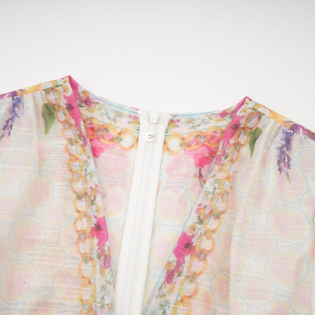 Federica Floral Mini Dress - V Neck - Flared Skirt - Short Sleeves