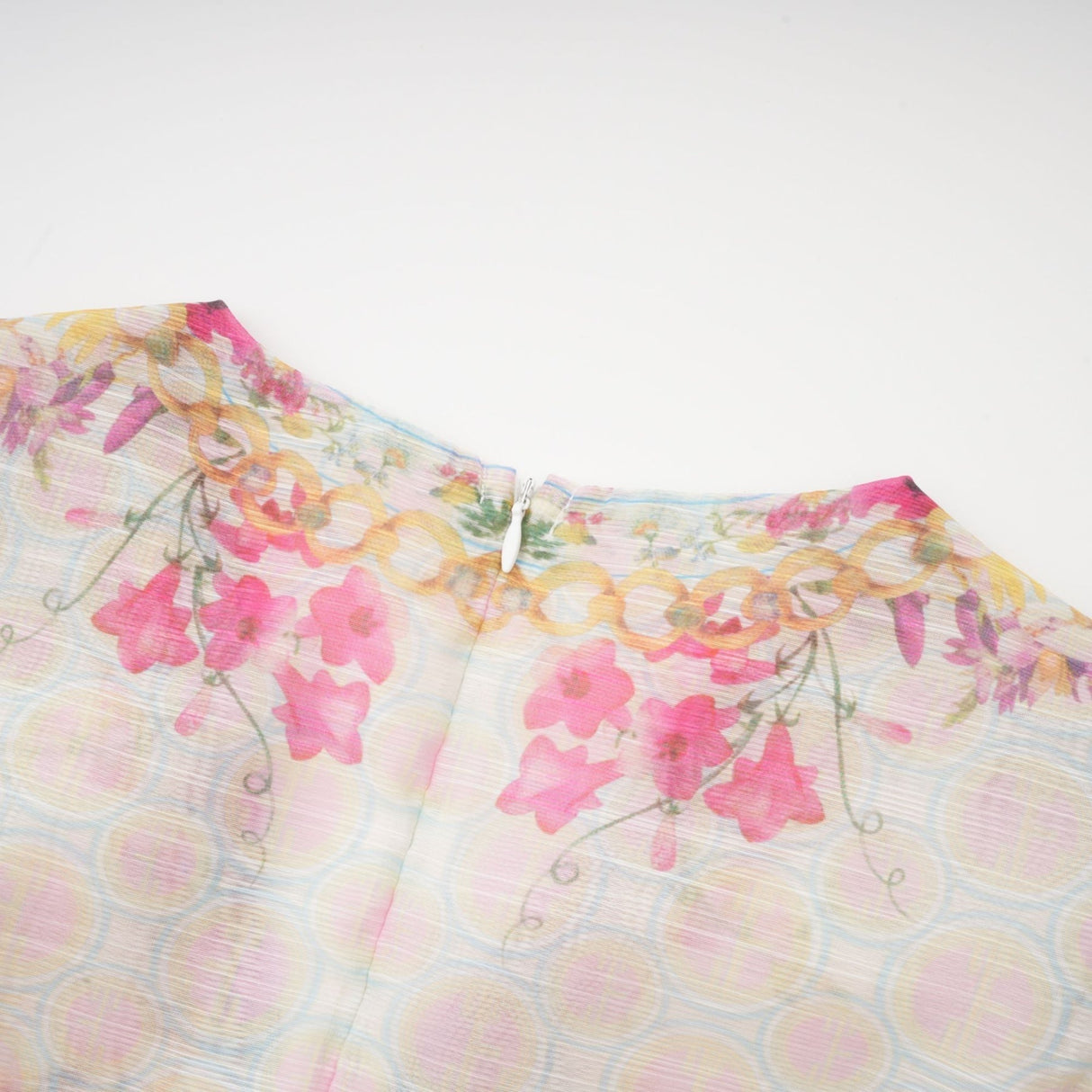 Federica Floral Mini Dress - V Neck - Flared Skirt - Short Sleeves