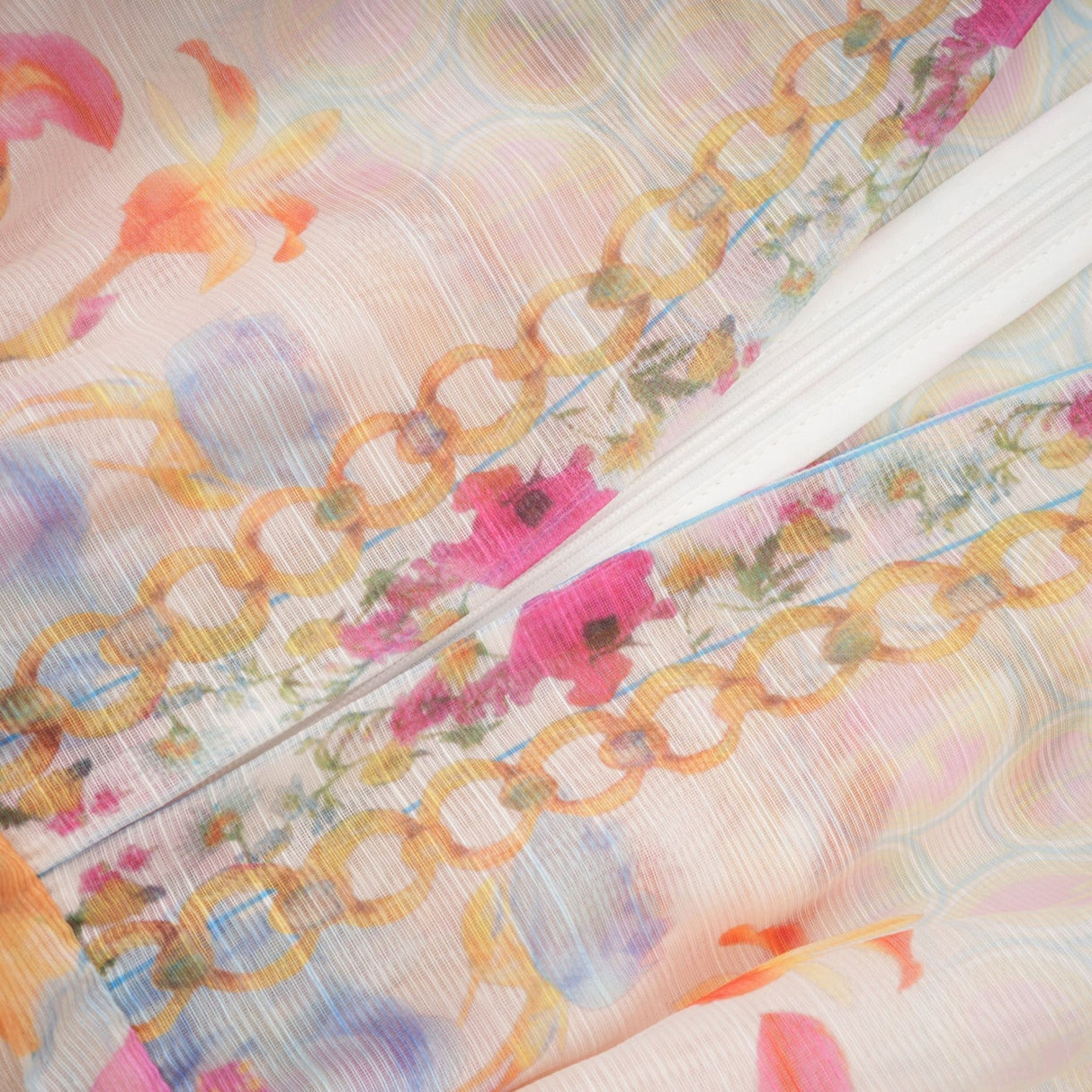 Federica Floral Mini Dress - V Neck - Flared Skirt - Short Sleeves