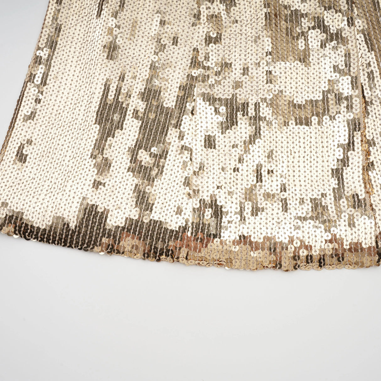 Federica Gold Train Sequined Maxi Dress