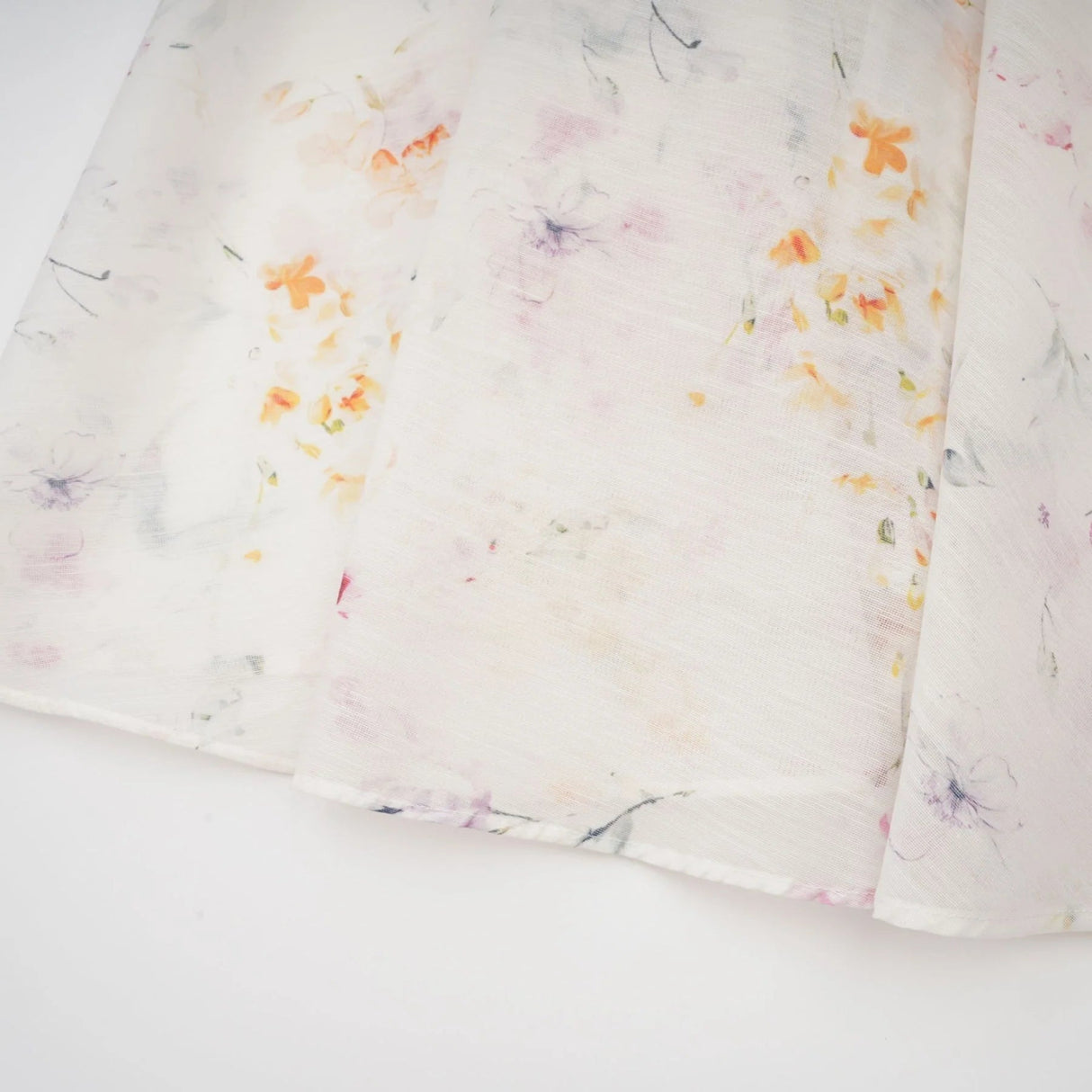 Federica Midi Dress White Floral Print Calf Length Button Fastening