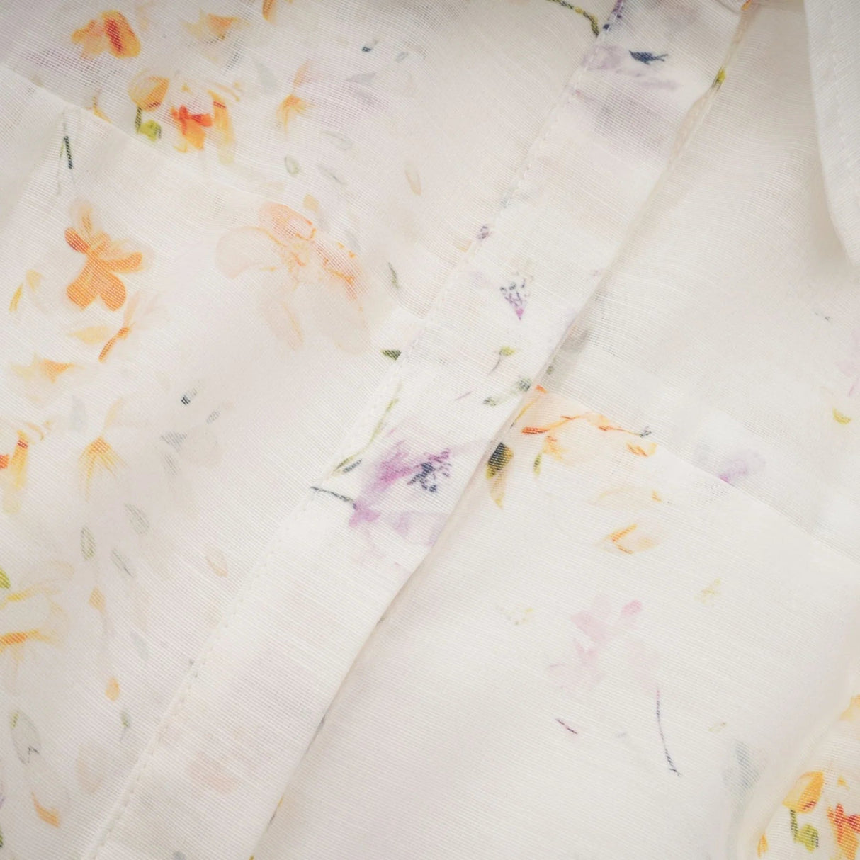 Federica Midi Dress White Floral Print Calf Length Button Fastening